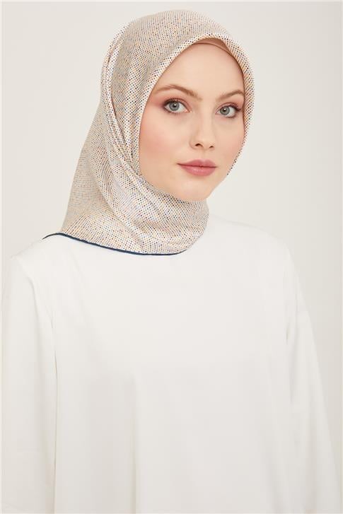 Armine Geometrik Desenli Twill İpek Eşarp 24Ya9113 35 33