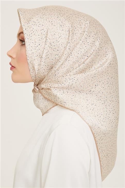Armine Geometrik Desenli Twill İpek Eşarp 24Ya9113 35 02