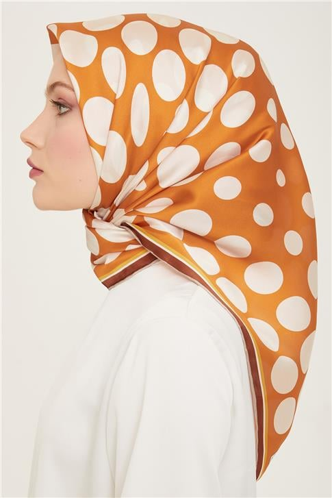 Armine Geometrik Desenli Twill İpek Eşarp 24Ya9156 86 32