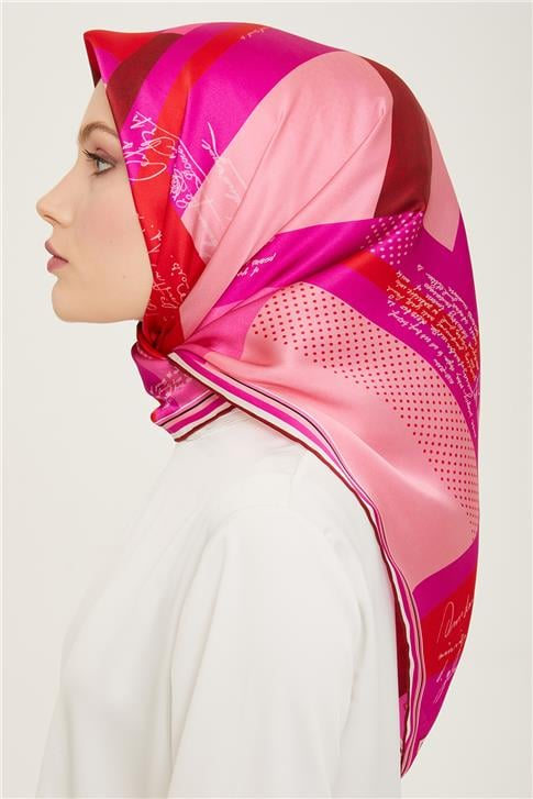 Armine Geometrik Desenli Twill İpek Eşarp 24Ya9138 2 02