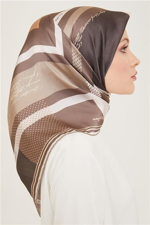 Armine Geometrik Desenli Twill İpek Eşarp 24Ya9138 2 09