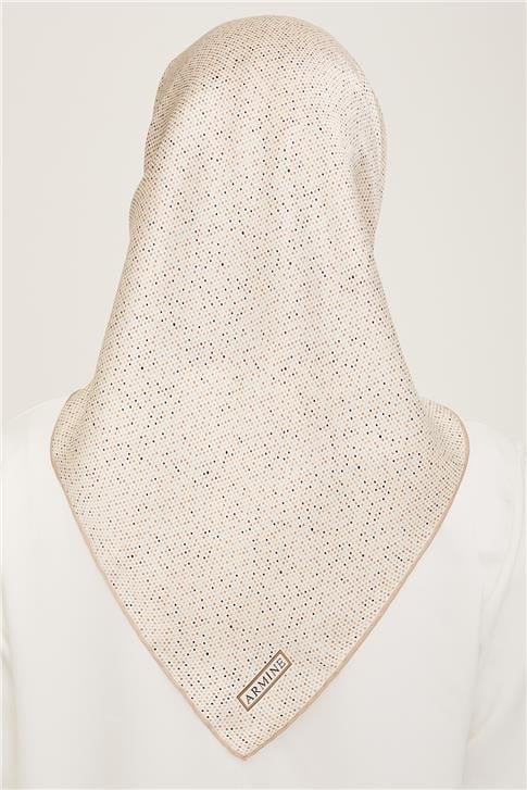 Armine Geometrik Desenli Twill İpek Eşarp 24Ya9113 35 02