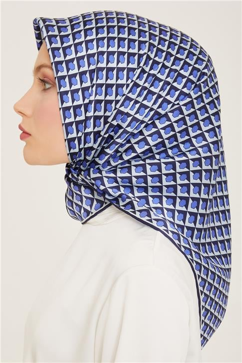 Armine Geometrik Desenli Twill İpek Eşarp 24Ya9109 53 32