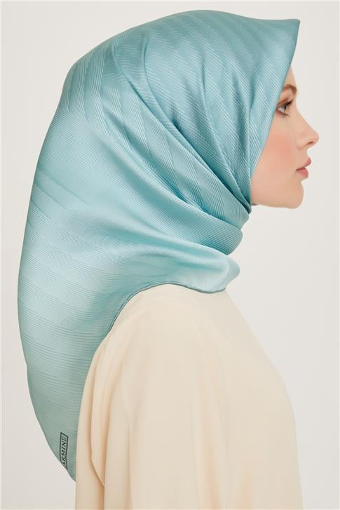 Armine Geometrik Desenli Twill Saf İpek Eşarp 9237D 35