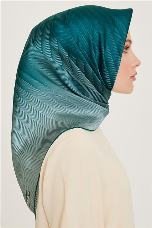 Armine Geometrik Desenli Twill Saf İpek Eşarp 9237D 53