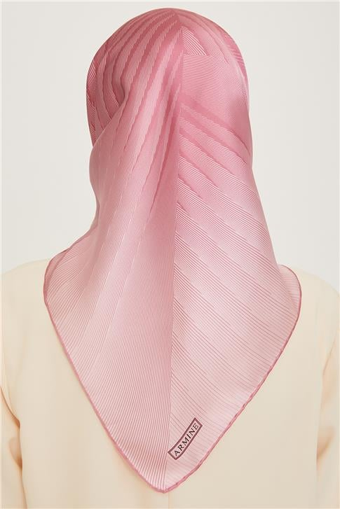 Armine Geometrik Desenli Twill Saf İpek Eşarp 9237D 31