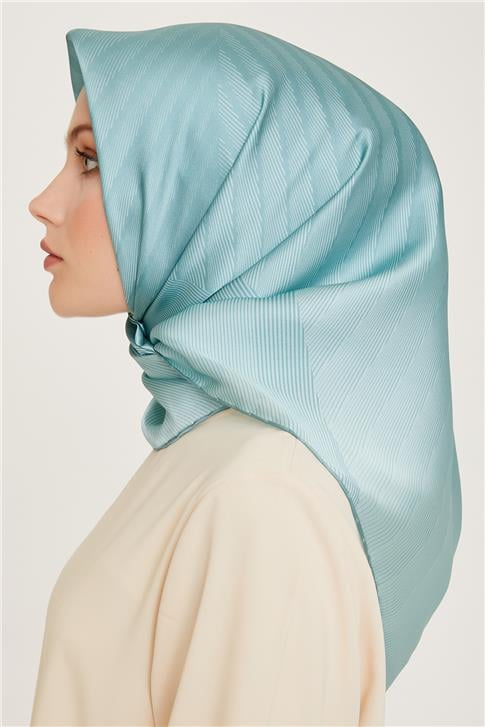 Armine Geometrik Desenli Twill Saf İpek Eşarp 9237D 35