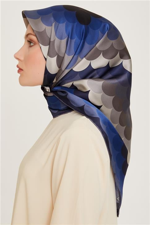 Armine Geometrik Desenli Twill Saf İpek Eşarp 9212D 81 82