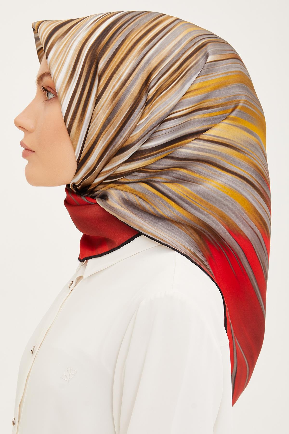 Armine İpek Eşarp 2023/24 İlkbahar Yaz Sezonu 8956D02 33 - Twill (Tivil) İpek