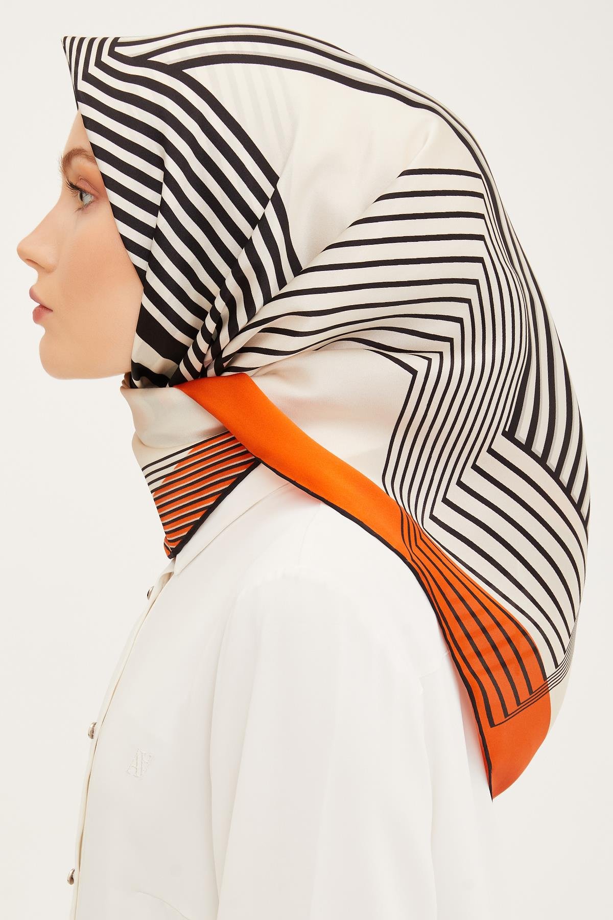 Armine İpek Eşarp 2023/24 İlkbahar Yaz Sezonu 8921D02 33 - Twill (Tivil) İpek