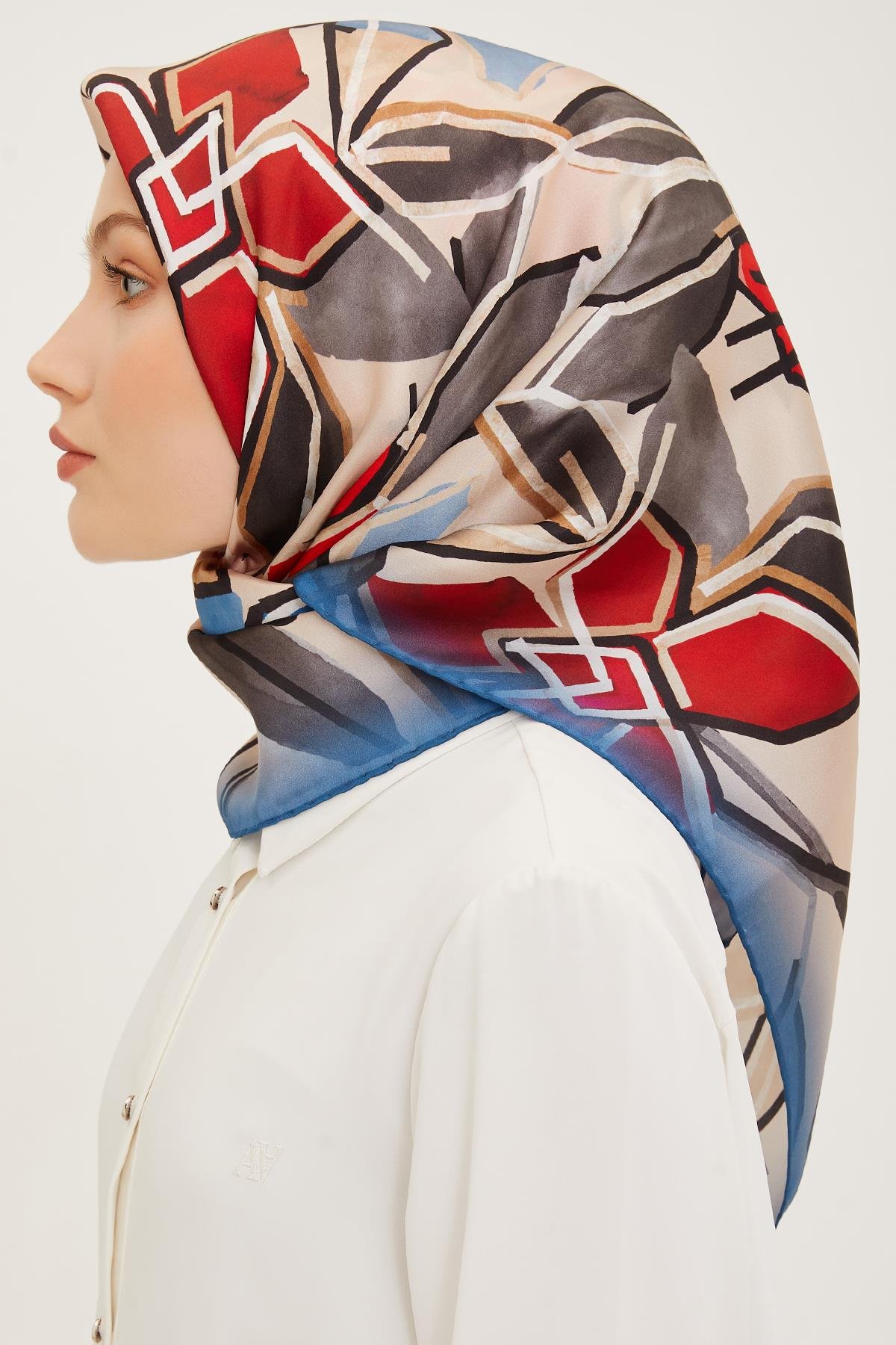 Armine İpek Eşarp 2023/24 İlkbahar Yaz Sezonu 8962D02 05 - Twill (Tivil) İpek