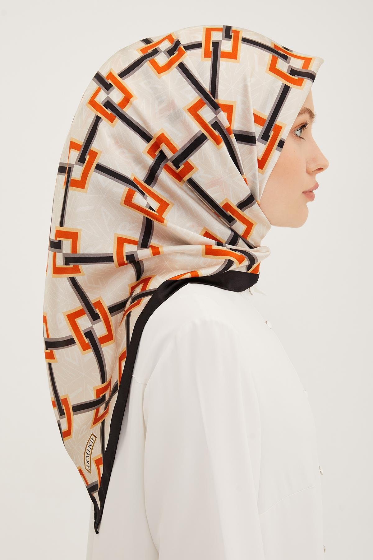 Armine İpek Eşarp 2023/24 İlkbahar Yaz Sezonu 8940D02 34 - Twill (Tivil) İpek