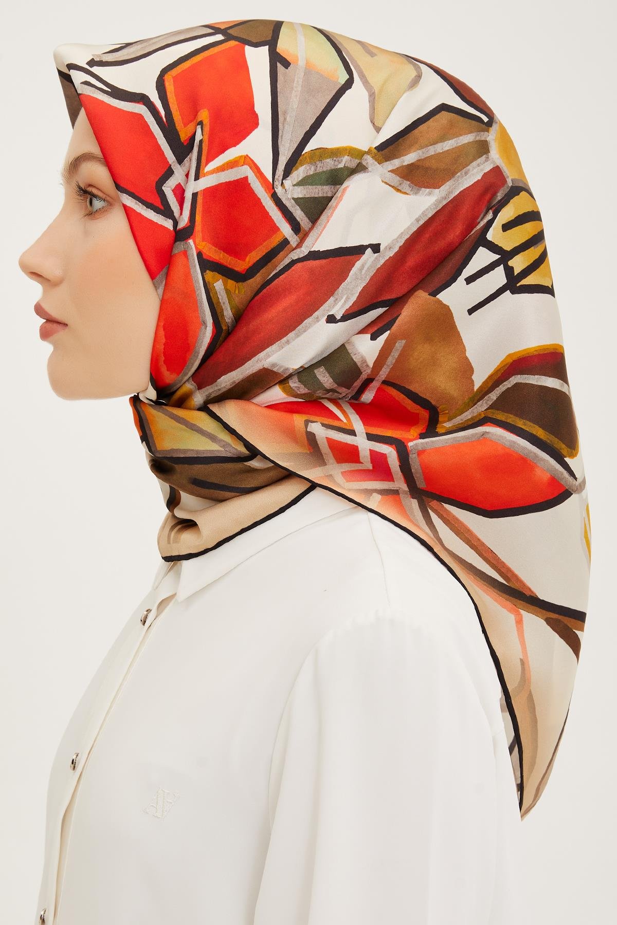 Armine İpek Eşarp 2023/24 İlkbahar Yaz Sezonu 8962D02 36 - Twill (Tivil) İpek