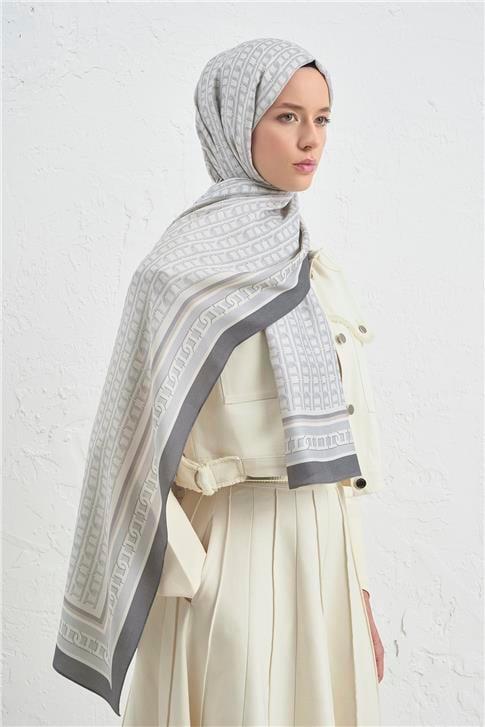 Armine İpek Tensel Monogram Şal 01