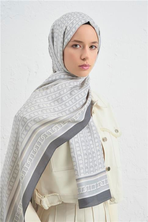 Armine İpek Tensel Monogram Şal 01