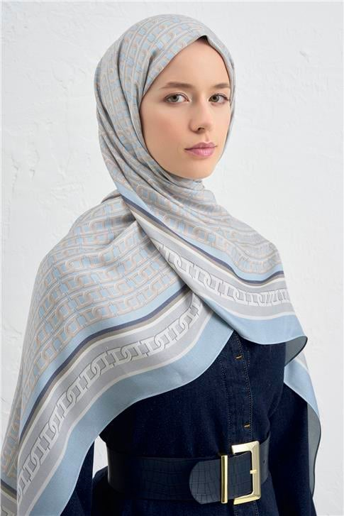 Armine İpek Tensel Monogram Şal 06