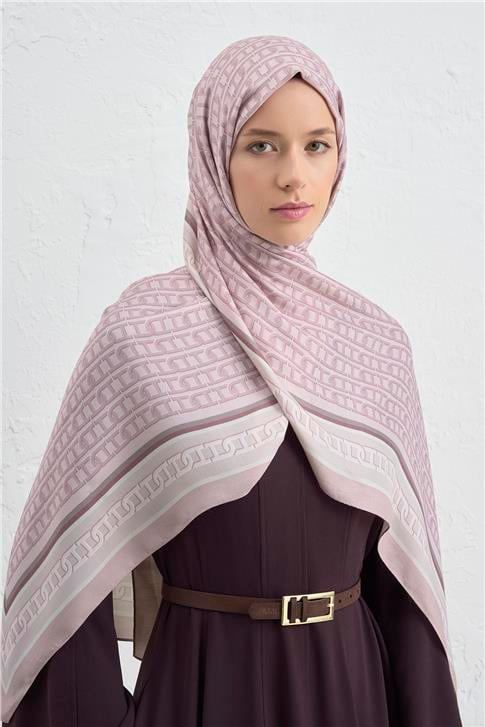 Armine İpek Tensel Monogram Şal 14