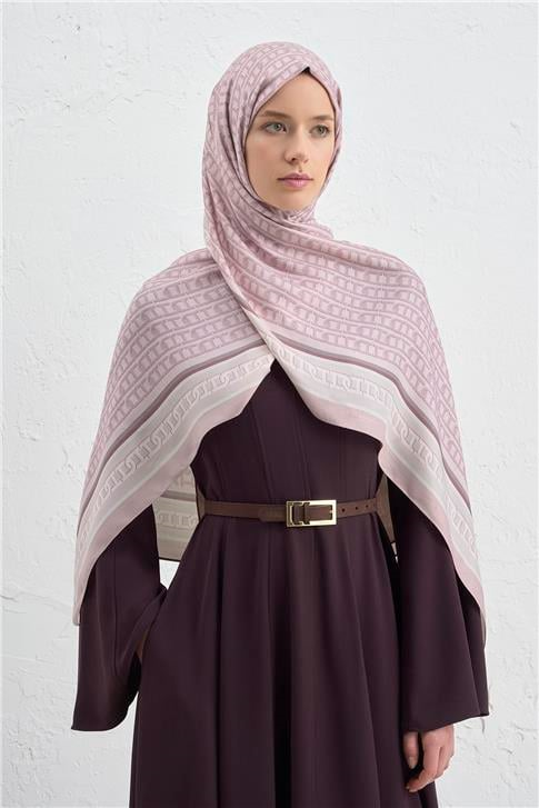 Armine İpek Tensel Monogram Şal 14