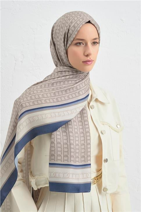 Armine İpek Tensel Monogram Şal 20