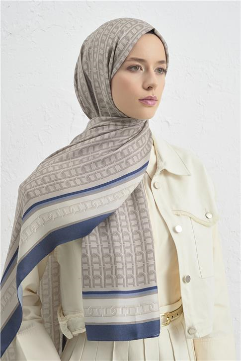 Armine İpek Tensel Monogram Şal 20
