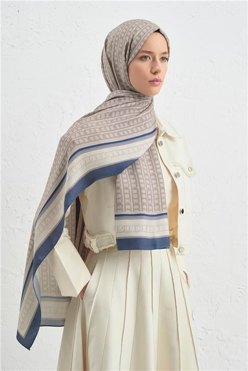 Armine İpek Tensel Monogram Şal 20