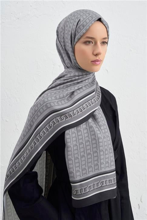Armine İpek Tensel Monogram Şal 23