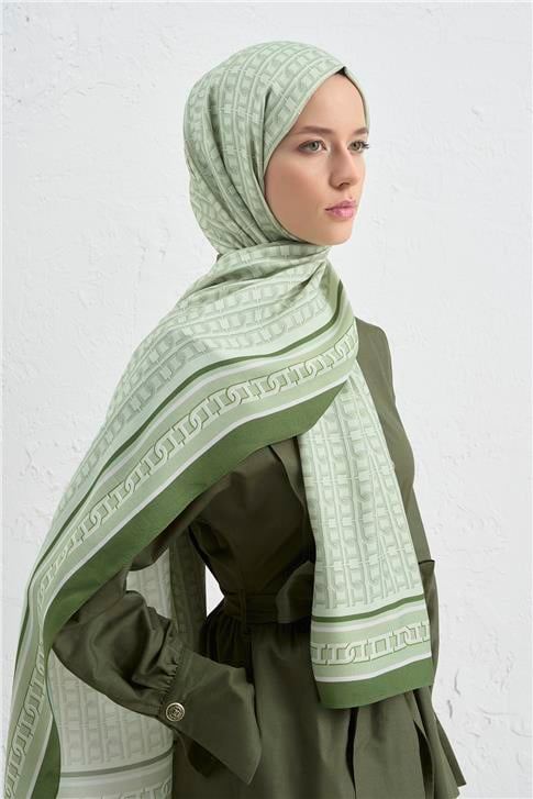 Armine İpek Tensel Monogram Şal 29