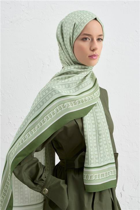 Armine İpek Tensel Monogram Şal 29