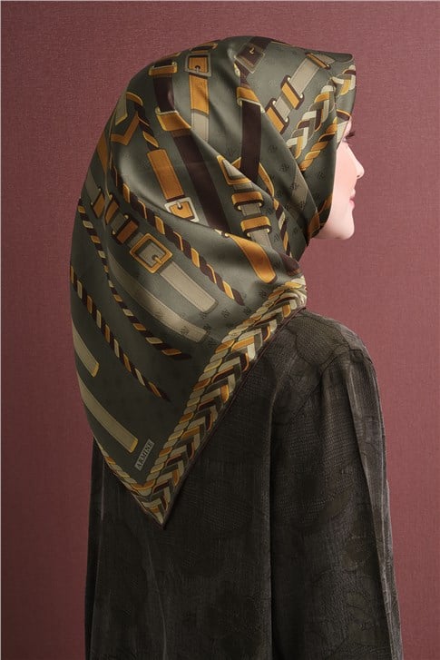 Armine Jakarlı İpek Eşarp 9607D 04