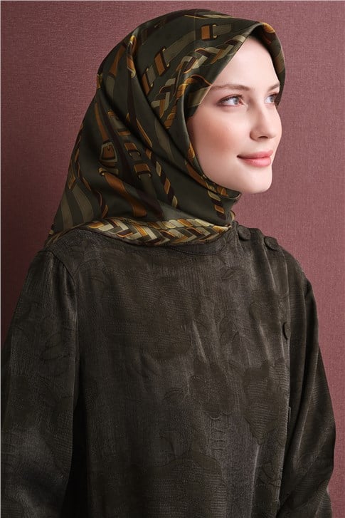 Armine Jakarlı İpek Eşarp 9607D 04