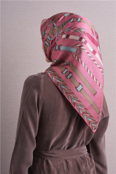 Armine Jakarlı İpek Eşarp 9607D 06