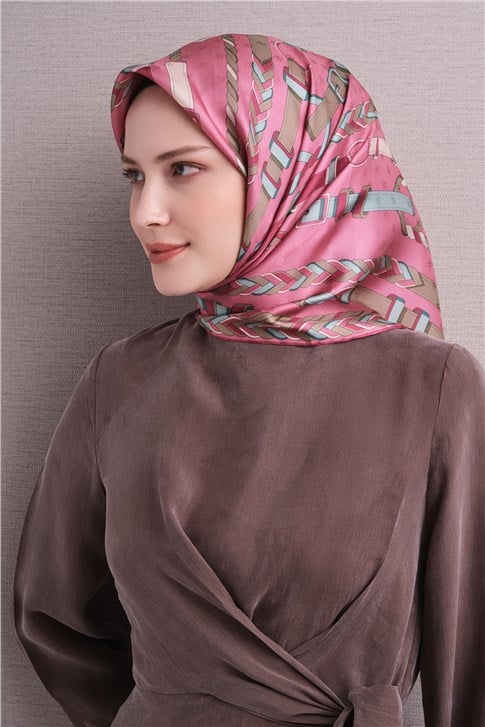 Armine Jakarlı İpek Eşarp 9607D 06
