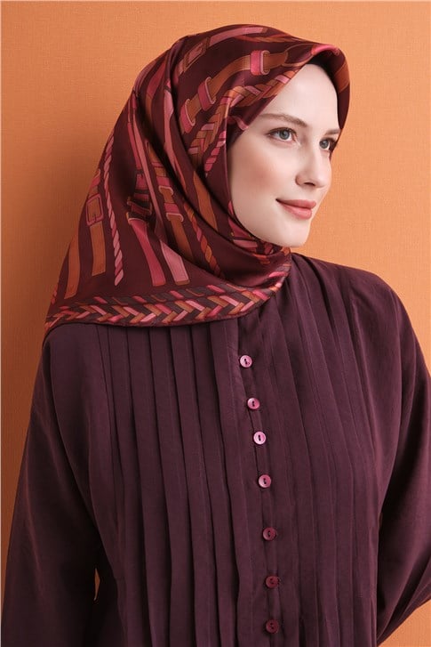 Armine Jakarlı İpek Eşarp 9607D 07