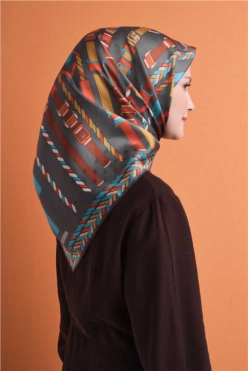 Armine Jakarlı İpek Eşarp 9607D 36