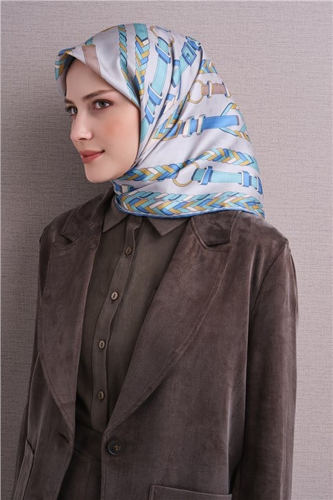 Armine Jakarlı İpek Eşarp 9607D 37