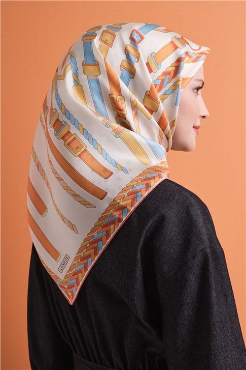 Armine Jakarlı İpek Eşarp 9607D 80