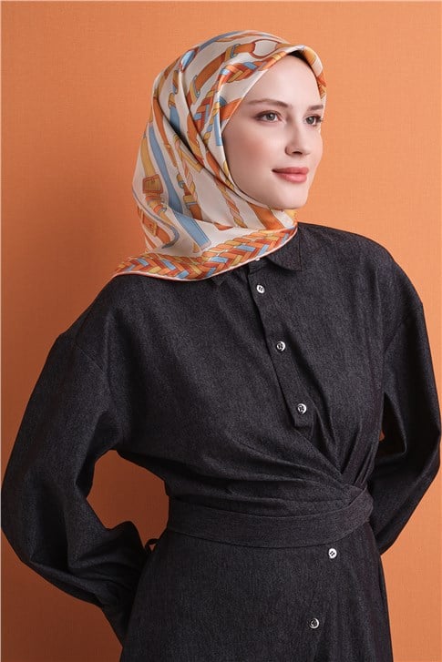 Armine Jakarlı İpek Eşarp 9607D 80
