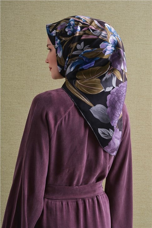 Armine Jakarlı İpek Eşarp 9608D 08