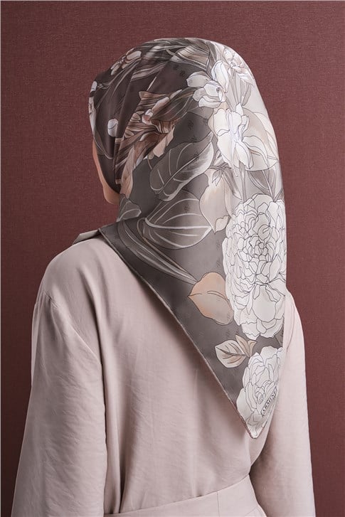 Armine Jakarlı İpek Eşarp 9608D 09