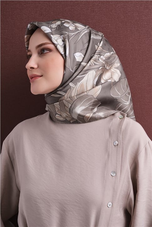 Armine Jakarlı İpek Eşarp 9608D 09
