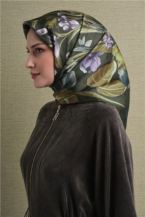 Armine Jakarlı İpek Eşarp 9608D 11
