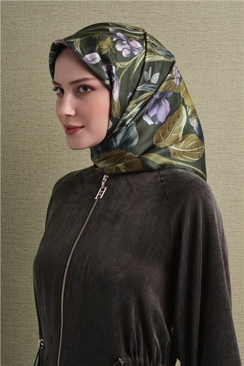 Armine Jakarlı İpek Eşarp 9608D 11