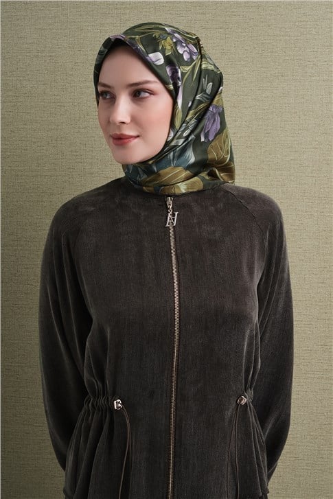 Armine Jakarlı İpek Eşarp 9608D 11