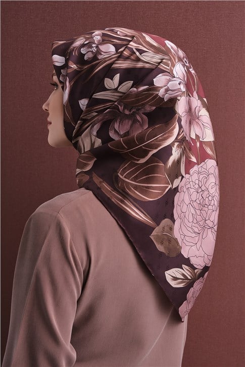 Armine Jakarlı İpek Eşarp 9608D 50