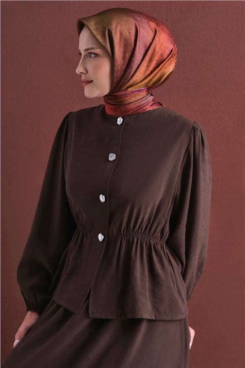 Armine Jakarlı İpek Eşarp 9647D 05