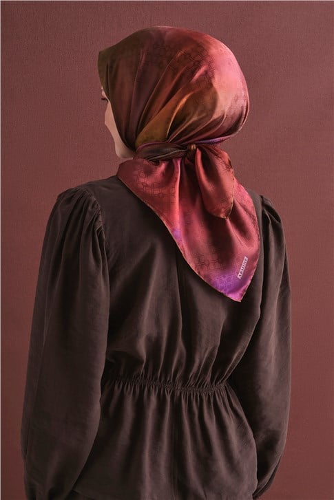 Armine Jakarlı İpek Eşarp 9647D 05