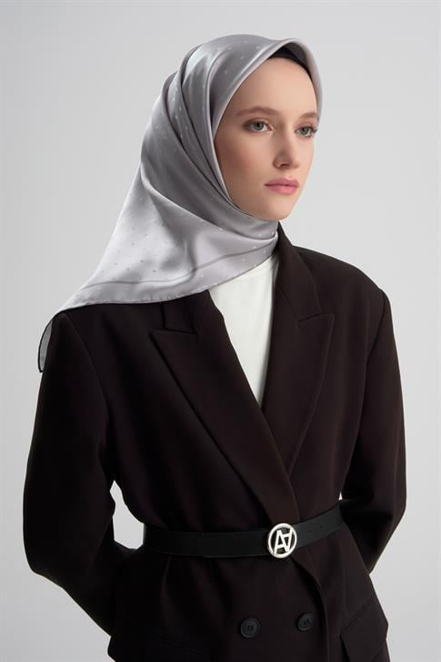 Armine Jakarlı İpek Eşarp Puantiyeli 21Ka8668 2 24