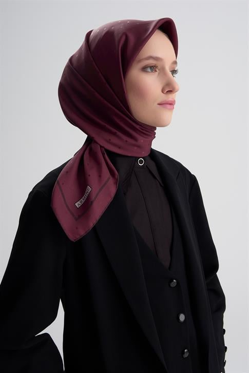 Armine Jakarlı İpek Eşarp Puantiyeli 21Ka8668 2 22