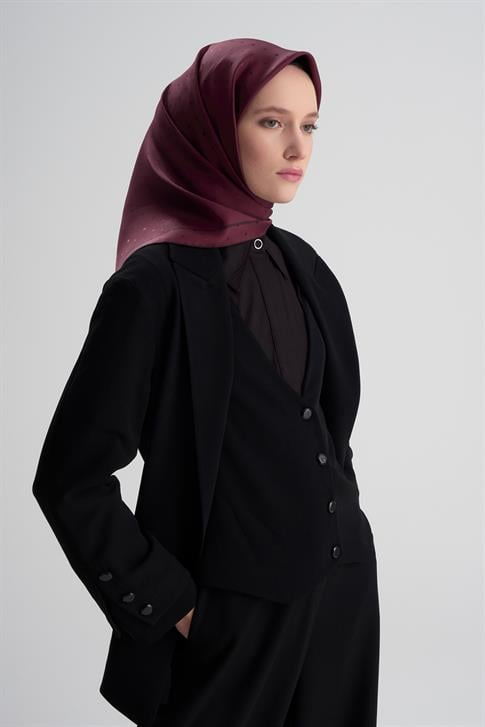 Armine Jakarlı İpek Eşarp Puantiyeli 21Ka8668 2 22