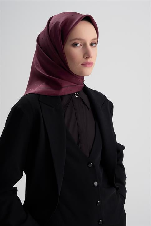 Armine Jakarlı İpek Eşarp Puantiyeli 21Ka8668 2 22